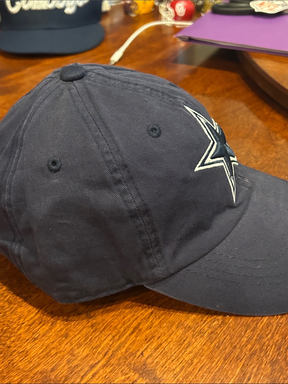Dallas Cowboys Authentic MENS Navy OSFM Cap - Picture 6 of 8